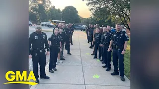 Police give fallen officer's son special welcome to kindergarten l GMA