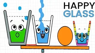 Happy Glass Android Gameplay Walkthrough All Level 121-150 Draw Line And Solve (by Lion Studios)