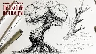 how to draw Trees - drawing tutorials tree trunks & branches