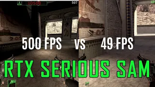 Serious Sam RTX tested - NVIDIA 3090 Founders Edition max settings vs no Raytracing fps benchmark.