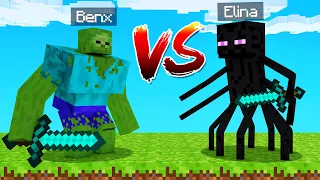 BENX MUTANT vs. ELINA MUTANT in MINECRAFT!