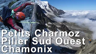 Les Petits Charmoz Pilier Sud Ouest et traversée Chamonix Mont-Blanc alpinisme montagne escalade