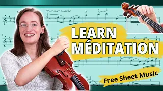 How to Play Meditation from Thais | with FREE Sheet Music | Violin Play Along Tutorial