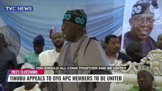 (SEE VIDEO) Tinubu Seeks Support Of APC Delegates In Oyo State
