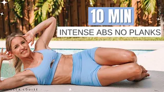 10 MIN INTENSE ABS - NO PLANKS (no equipment at home workout) | Rebecca Louise