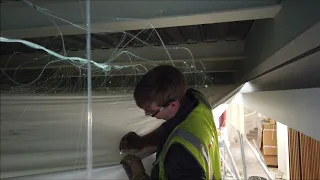 Barrisol Stretch Ceiling Fibre Installation