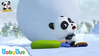 A Big Snowball! Run! Baby Panda | Baby Panda's Magic Bow Tie | Magical Chinese Characters | BabyBus