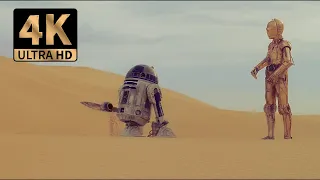 R2-D2 & C-3PO Crash Land on Tatooine - Star Wars: A New Hope [4K UltraHD]