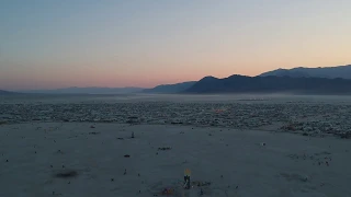 WOW - Burning Man 2018 Drone Video - 4k Areal View - The Playa - Sunset