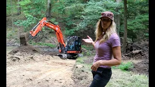 #865 OLD POND, NEW EXCAVATOR, Sediment Removal Part 2, Kubota KX 080