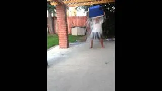 Scooter does the ALS ice bucket challenge.