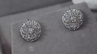 Baguette Cut Diamond Ear Studs, Womens Diamond Ear Studs, Baguette Cut Diamond Earrings