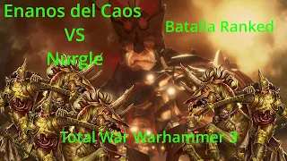 Enanos del Caos VS Nurgle batalla ranked Total War Warhammer 3