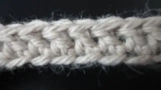 Эластичный набор столбиками с одним накидом Elastic typesetting edge  Crochet