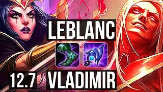 LEBLANC vs VLAD (MID) | 8/0/2, Legendary, 400+ games | KR Diamond | 12.7