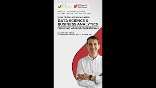 PG Program in Data Science and Business Analytics For Senior Professionals #shorts #datascience