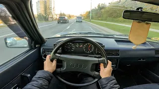 1985 Audi 80 B2 1.6 sc 75 Hp POV Test Drive @DRIVEWAVE1