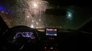 10 HOUR RAIN IN A  AUDI A6 | CAR RAIN | AUDI LIGHTS