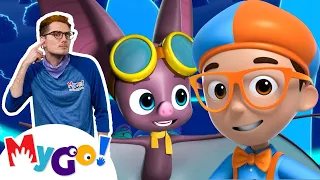 Bats Facts! + More Cartoons! | Blippi Wonders | MyGo! Sign Language for Kids | Educational Videos