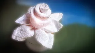 Towel folding - How to Make Rose Flower From Washcloths | Towel Art (Towel Origami) | Towel design |