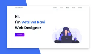 தமிழ் : RESPONSIVE Personal PORTFOLIO Website HTML CSS And JAVASCRIPT | Mobile First