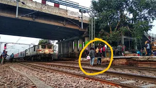 stupid and careless people getting into danger | Thrilling speed show at Faridabad | Indian Railways