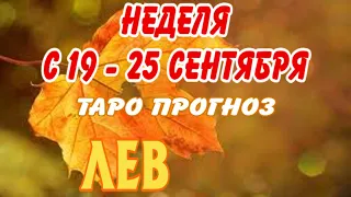 ЛЕВ 🍂🍁🍂 НЕДЕЛЯ С 19 - 25 СЕНТЯБРЯ 2022 года Таро Прогноз ГОРОСКОП Angel Tarot Forecasts