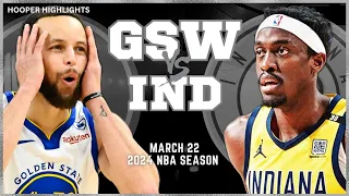 Golden State Warriors vs Indiana Pacers Full Game Highlights | Mar 22 | 2024 NBA Season
