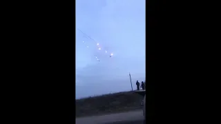 Ukrainian Jet Chasing Russian SU-27.