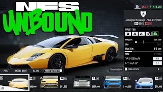 NEED FOR SPEED UNBOUND - ALL CARS | FULL VEHICLES LIST [4K]