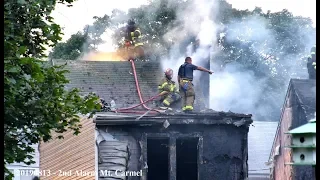 20190813 Arson 2nd Alarm 400 Block North Walnut, Mount Carmel, Pa (Cuts) Arson