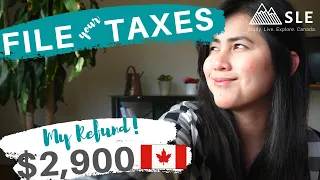 TAX RETURN - HOW TO FILE - International Students in Canada - Simple Tax - I got $2900 refund!