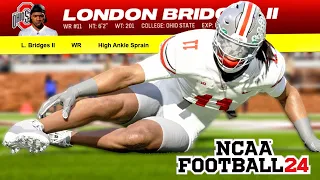 NCAA 24 Road to Glory WR | PLAYING INJURED (Madden PC Mods)