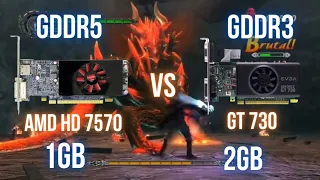 AMD HD 7570 1GB GDDR5 VS GT 730 2GB GDDR3 | Who Is Good For Gaming