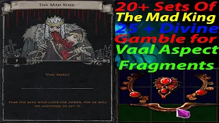 25+ Divine Div Card the Mad King Gamble for Adorned Fragments in POE Necropolis 3.24