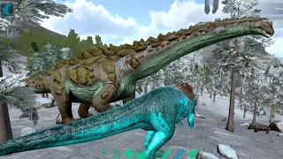 Gigantosaurus vs Titanosaurus 1v1 #ark , [Giga tamed Titan] , #arksurvivalevolved