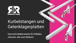 Kurbelstangen und Gelenklagerplatten von Rollladen Rapp