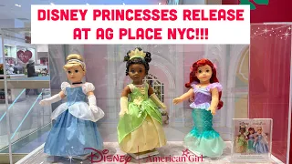 American Girl x Disney Release at AG Place NYC! Store Displays with Ariel, Tiana, and Cinderella!