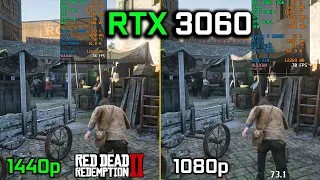 RTX 3060 - Red Dead Redemption 2 - 1080p vs 1440p Comparison