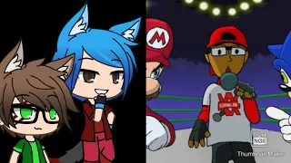 Yuri And Gary React To Mario Vs. Sonic Cartoon Beatbox Battles