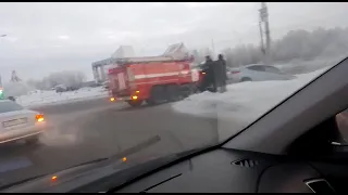 Последствия серьезной аварии в Мурманске попали на видео
