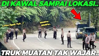 WoWw.. DI KAWAL SAMPAI LOKASI !!! Truk Muatan Tidak Wajar Melintas Di Tikungan Rawan Stinjau Lauik