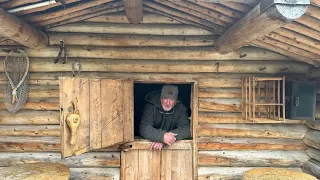 Dick Proenneke’s cabin, Twin Lakes Alaska. Bear and Moose in Camp!