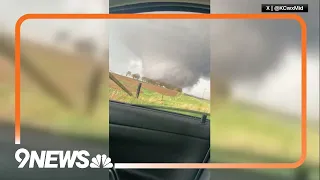 Massive tornado caught on camera in Minden, Iowa