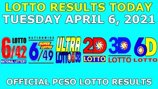 [OLD] 9pm Lotto Result April 6 2021 (Tuesday) PCSO Today
