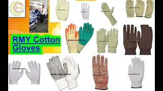 RMY  Different types of Cotton Gloves,Working gloves ,White Cotton gloves ,Natural cotton gloves