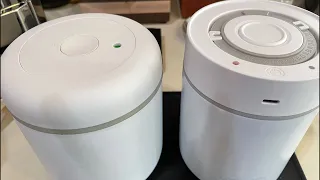 Fellow Atoms coffee canister vs. Automatic