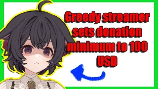 Greedy streamer sets donation minimum to 100 USD