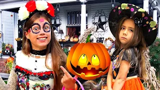 Nastya Mia and Artem Decorate the House for Halloween | BEST Halloween Decorated House