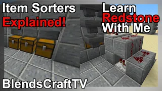 Item Sorters Explained - Learn Redstone With Me - Minecraft Java 1.15.2